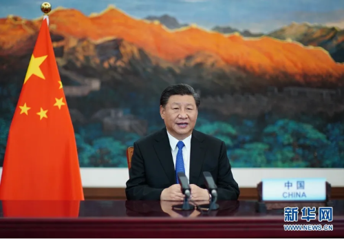 10月1日，国家主席习近平在联合国大会纪念北京世界妇女大会25周年高级别会议上通过视频发表重要讲话。新华社记者 鞠鹏 摄
